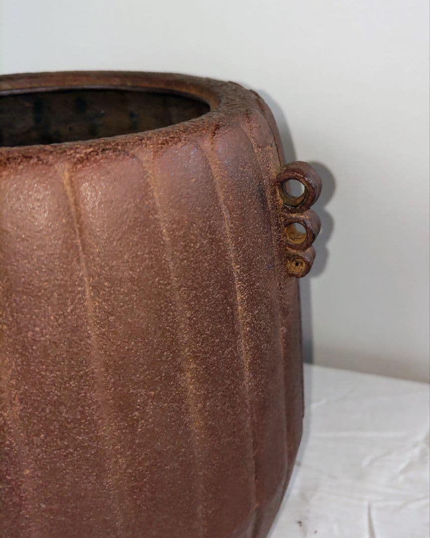 値下げ！菊形筒釜（菊花釜）（希少品）佐藤浄清 造り