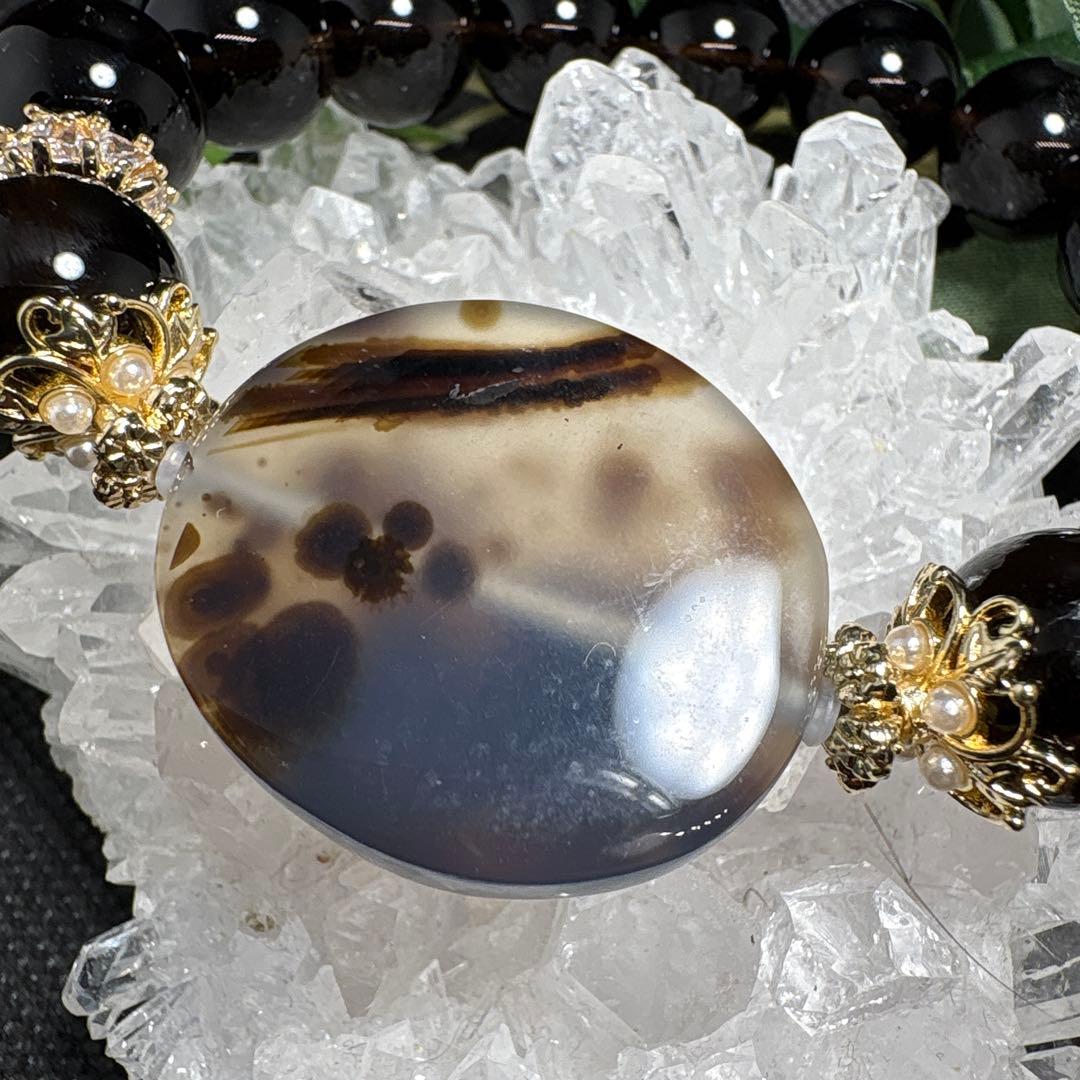 ＊くまこ❤︎様お取置き＊デンドリックアゲート　モリオン　ブレスレット