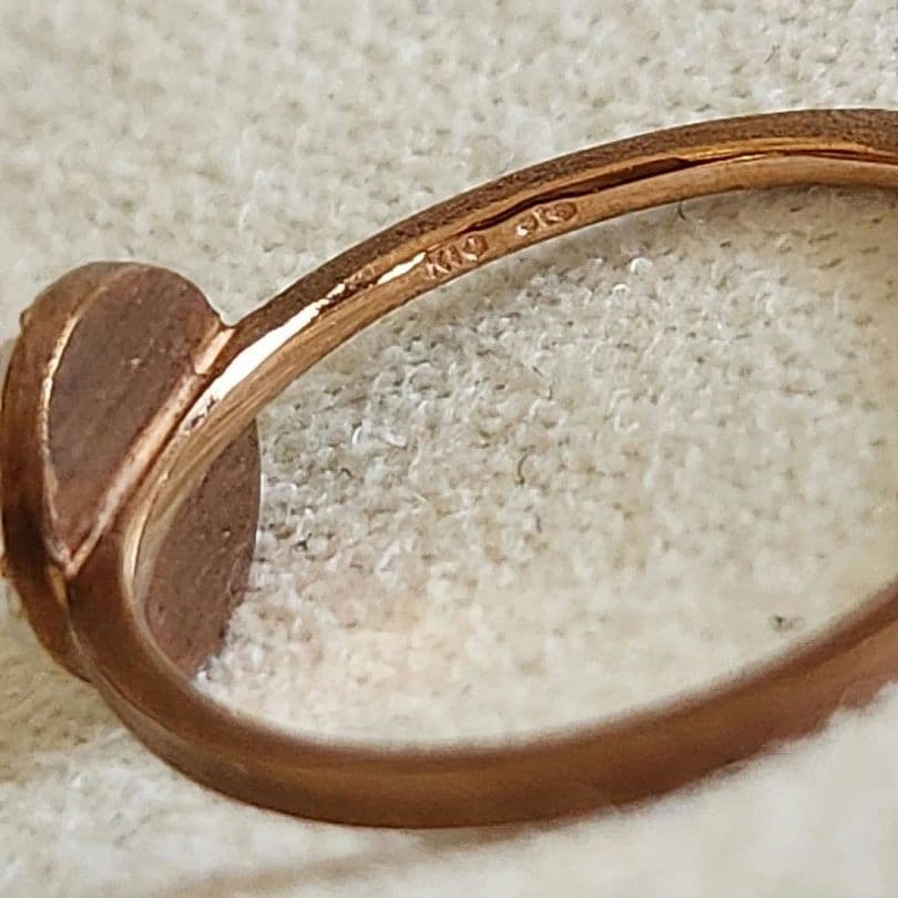 ラベンダークォーツ×パール♡9号【エテ】K10 ゴールドリング☆アガット 好きも