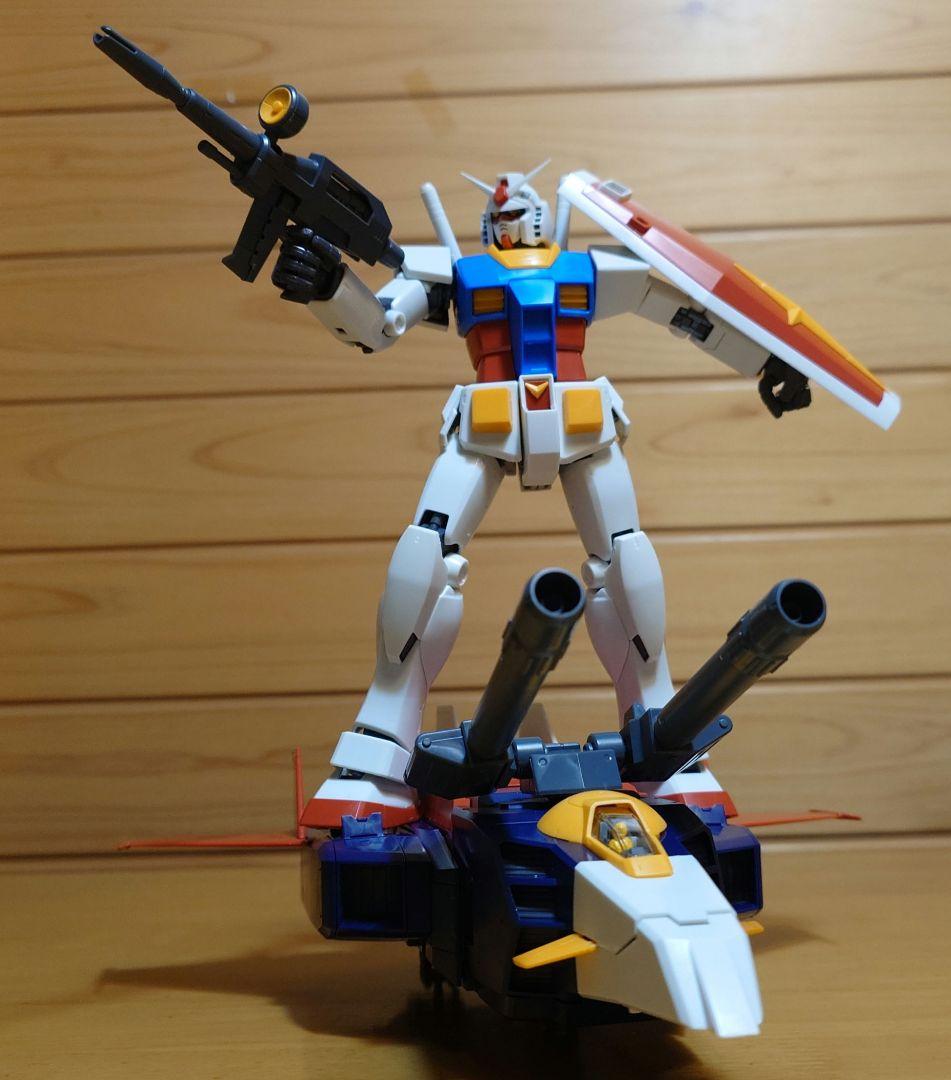 バンダイ①MG1/100ガンダムVer.2.0＆② MG Gファイター中古セット