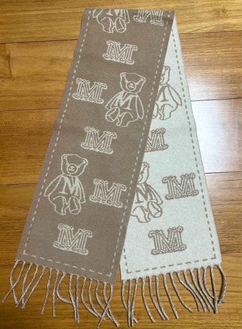 保存袋付き】マックスマーラ MaxMara マフラー ベア カシミヤ ベージュ