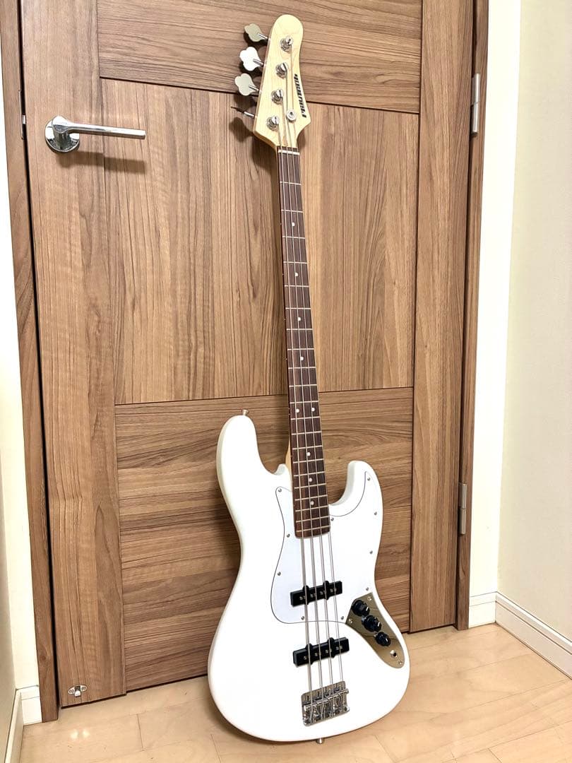 PLAYTECH JB420 Rose White（エレキベース） PLAYTECH JB420 White 初心者向け 学生向け 安い おすすめ ジャズ