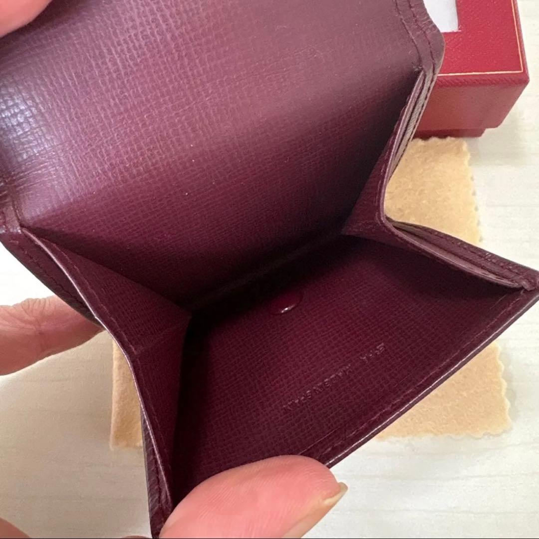 Cartier カルティエ ボルドー スクエア型 ケース 小銭入れ
