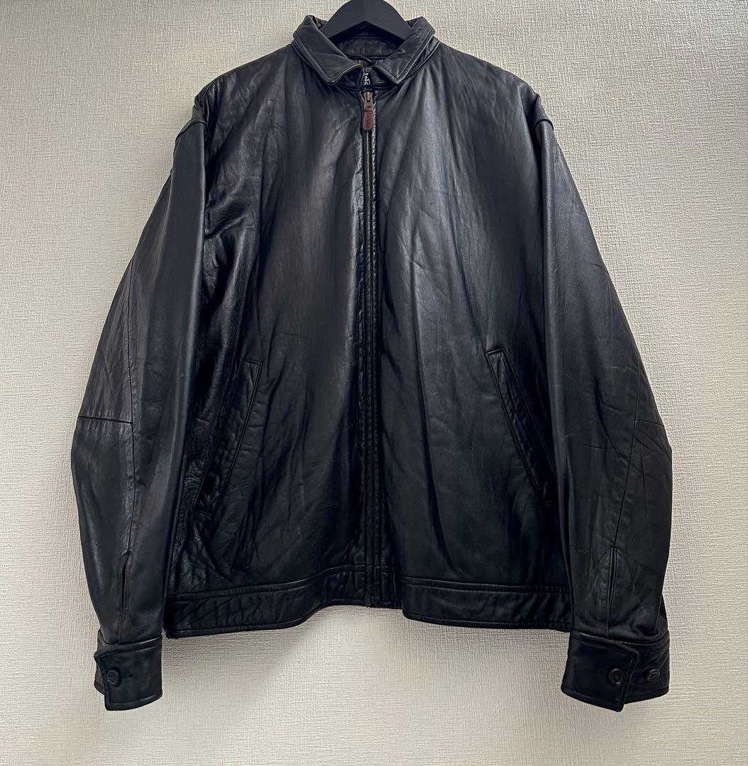 超スペシャル 90s ポニーマーク無し ラルフローレン レザー ジャケットL 黒