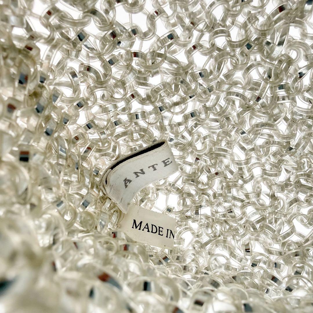 アンテプリマ　スタンダード　スクエア　ミディアム　シルバー　インナーポーチ付き