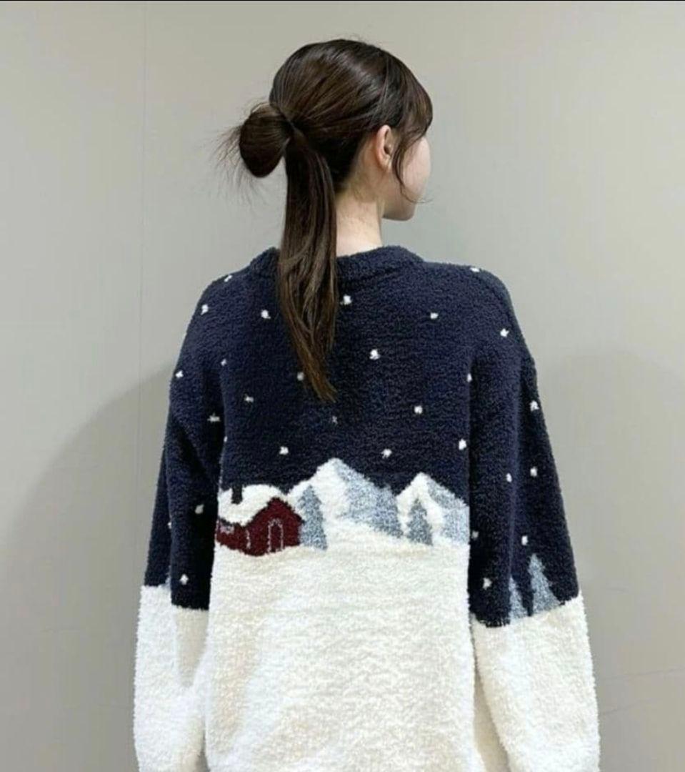 ジェラートピケ【限定品】スキーベアジャガードプルオーバー+ロングパンツ【NVY】