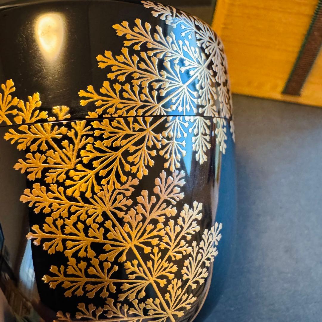 茶道具 羊歯棗 一瓢斎作 共箱付き