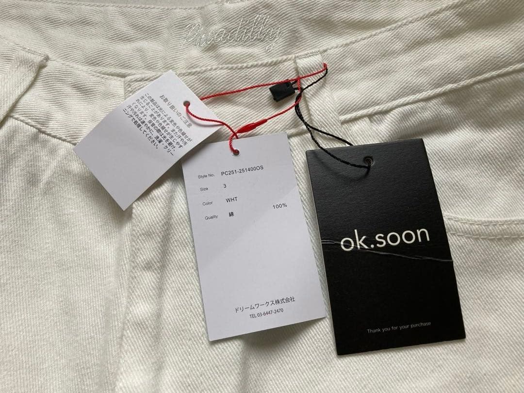 ok.soon×piccadilly コットンホワイトペインターパンツ