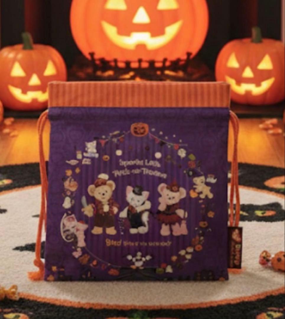 ディズニー ダッフィー＆フレンズ ハロウィン ミニハンドタオル 巾着袋