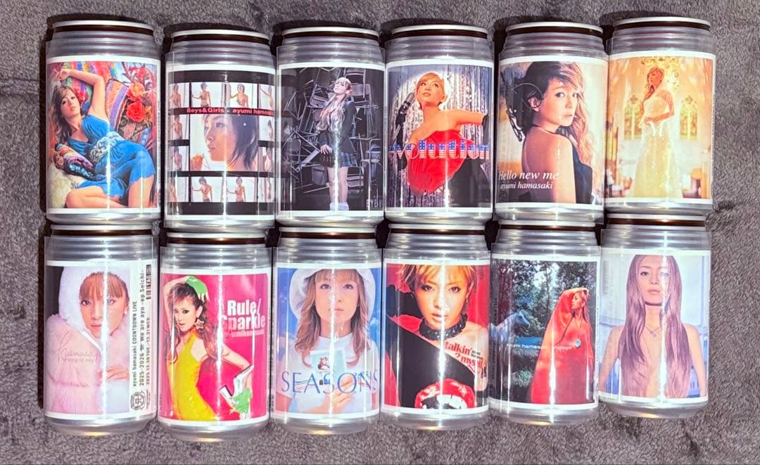 浜崎あゆみ　オリジナルラベル缶　12缶セット 浜崎あゆみ オリジナルラベル缶 12種類セット 新品未開封品｜Yahoo