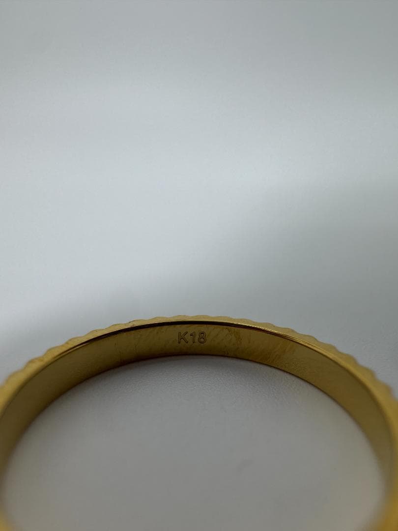 K18ゴールド ギザギザリング 1.07g/11号