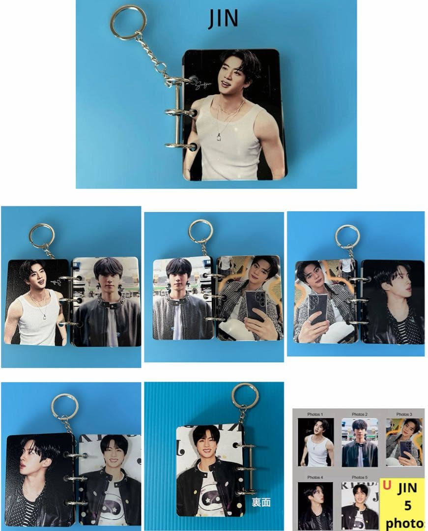 BTS JIN キャンバスポーチ（ブラック・ピンク）