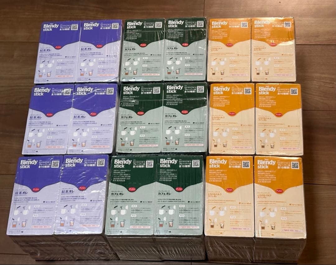 ブレンディスティック カフェオレ、ミルクカフェオレ、紅茶オレ 3種432