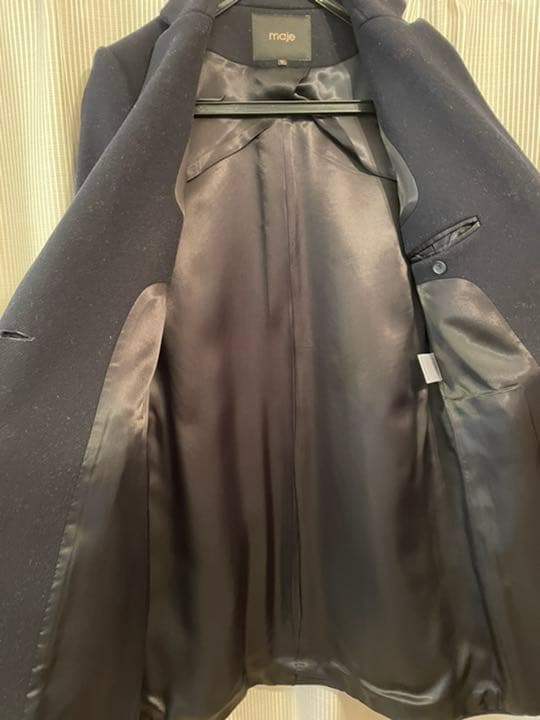 maje ネイビー チェスターコート ロングコート ファッション