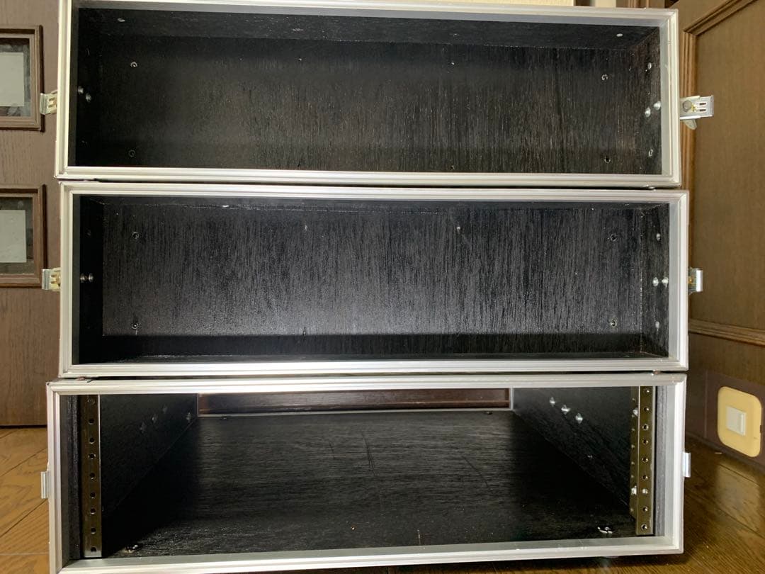 3U ラックケース ロング　48cm アルミ・木