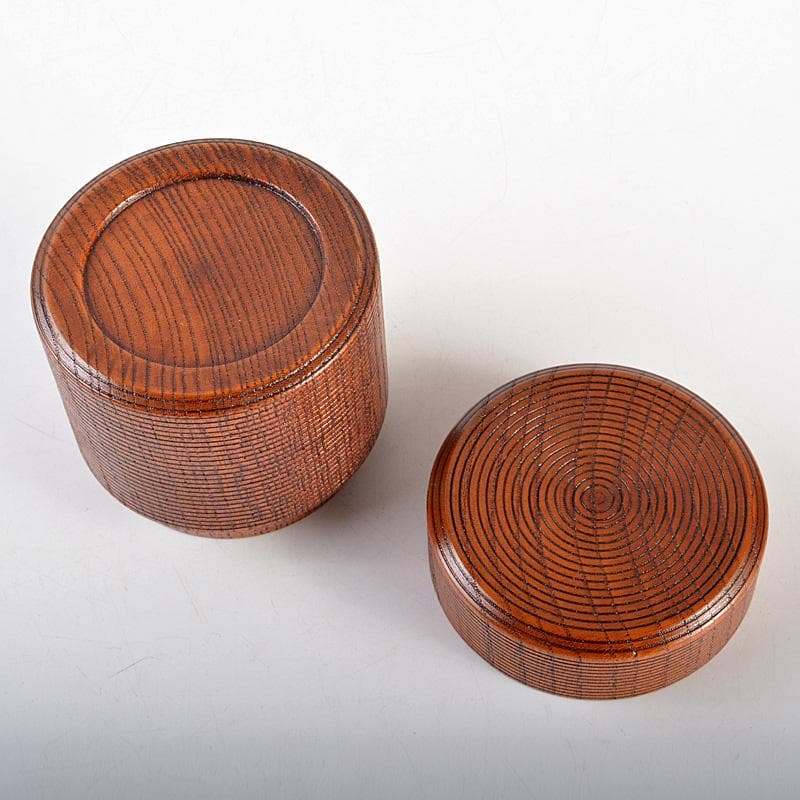 茶道具　桐峰造　欅　茶入　共箱　V　6596