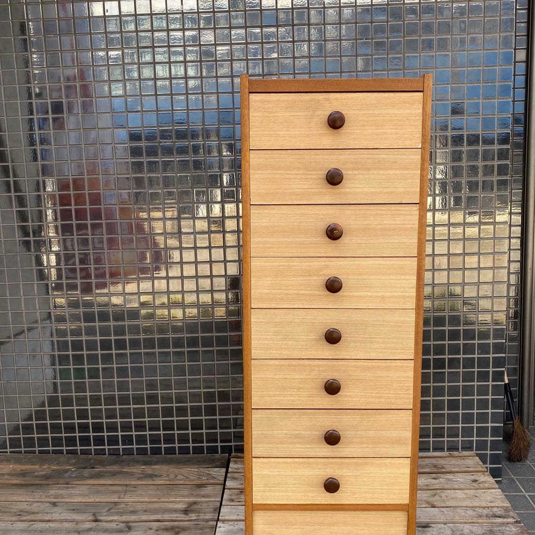 昭和レトロ 木製8段チェスト 引き出し 収納 家具 インテリア