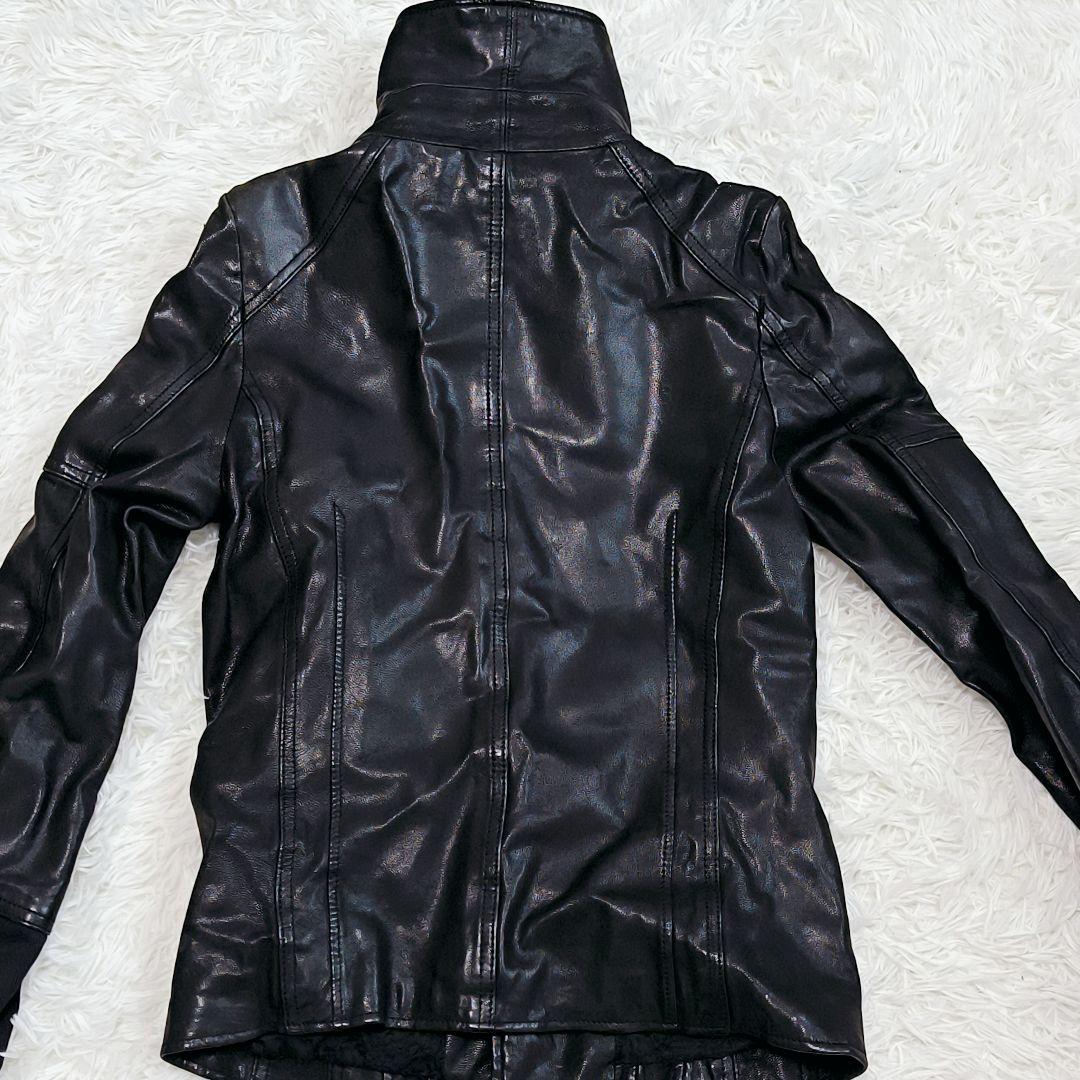 FUGA シングルライダースジャケット レザージャケット ゴートスキン 山羊革