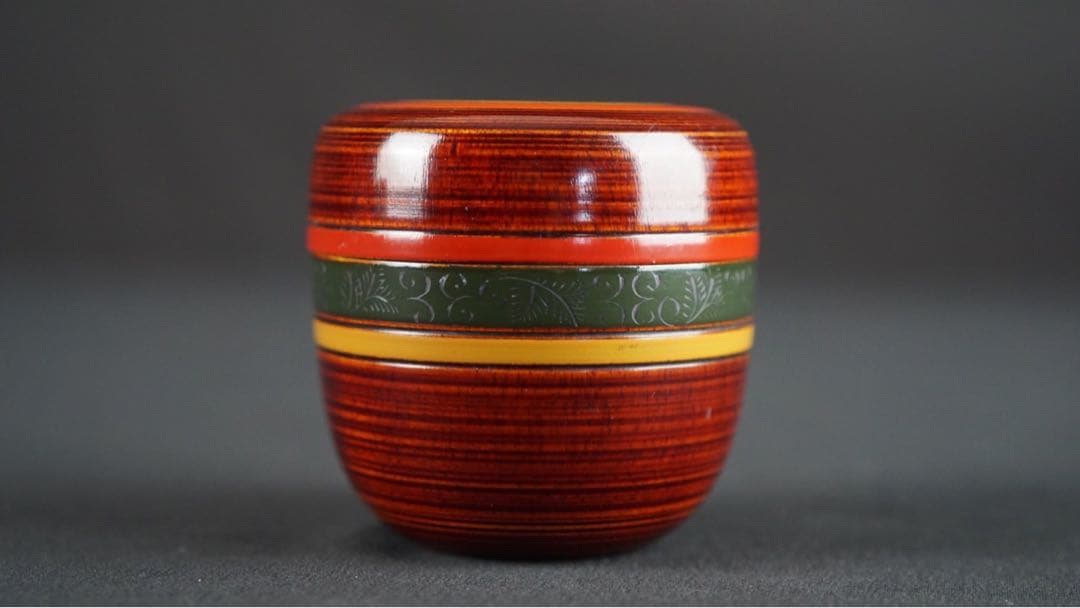 和田瑾斎 独楽塗 中棗 共箱 茶道具 本物保証 - 工芸品卸売り