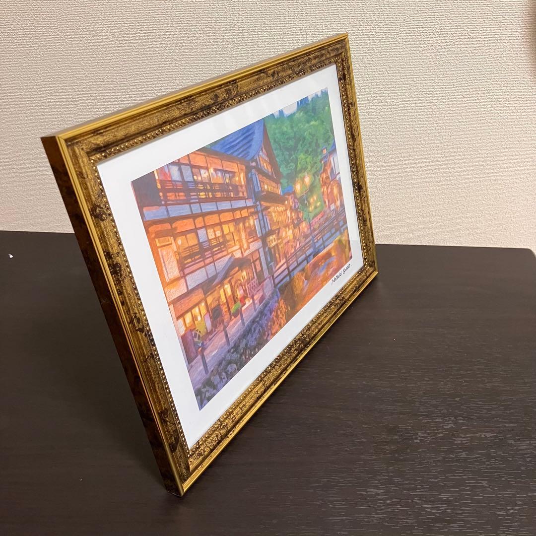 ジブリアート14 千と千尋の神隠しより「銀山温泉」32.7㎝×24.0㎝