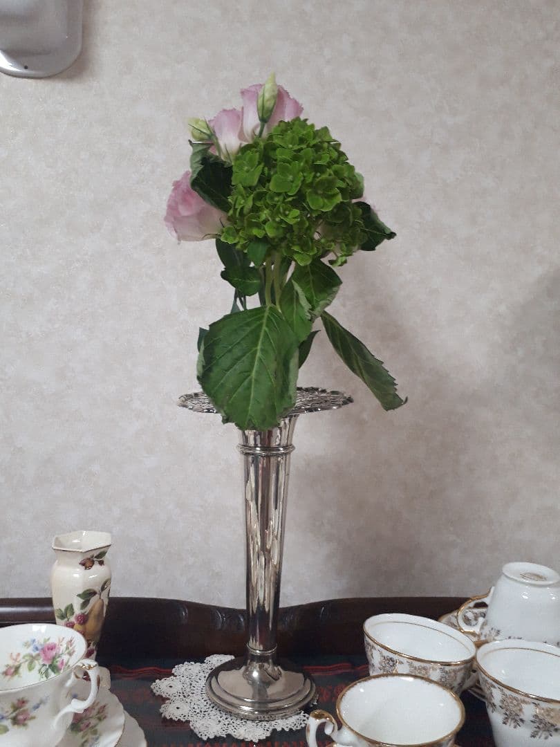 アンティーク(1909年製造) 花器(純銀) イギリス製