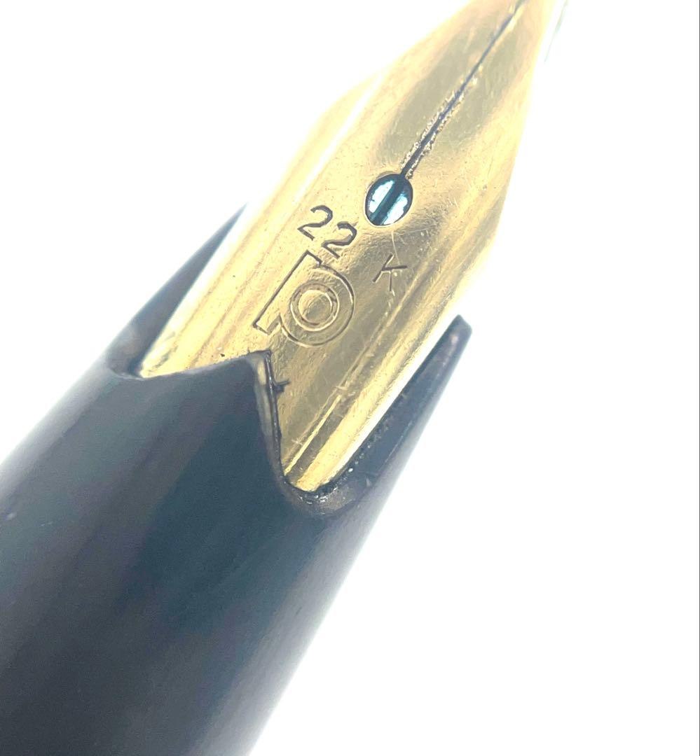 22金PLATINUM プラチナ万年筆 ペン先22K 本体シルバーカラー