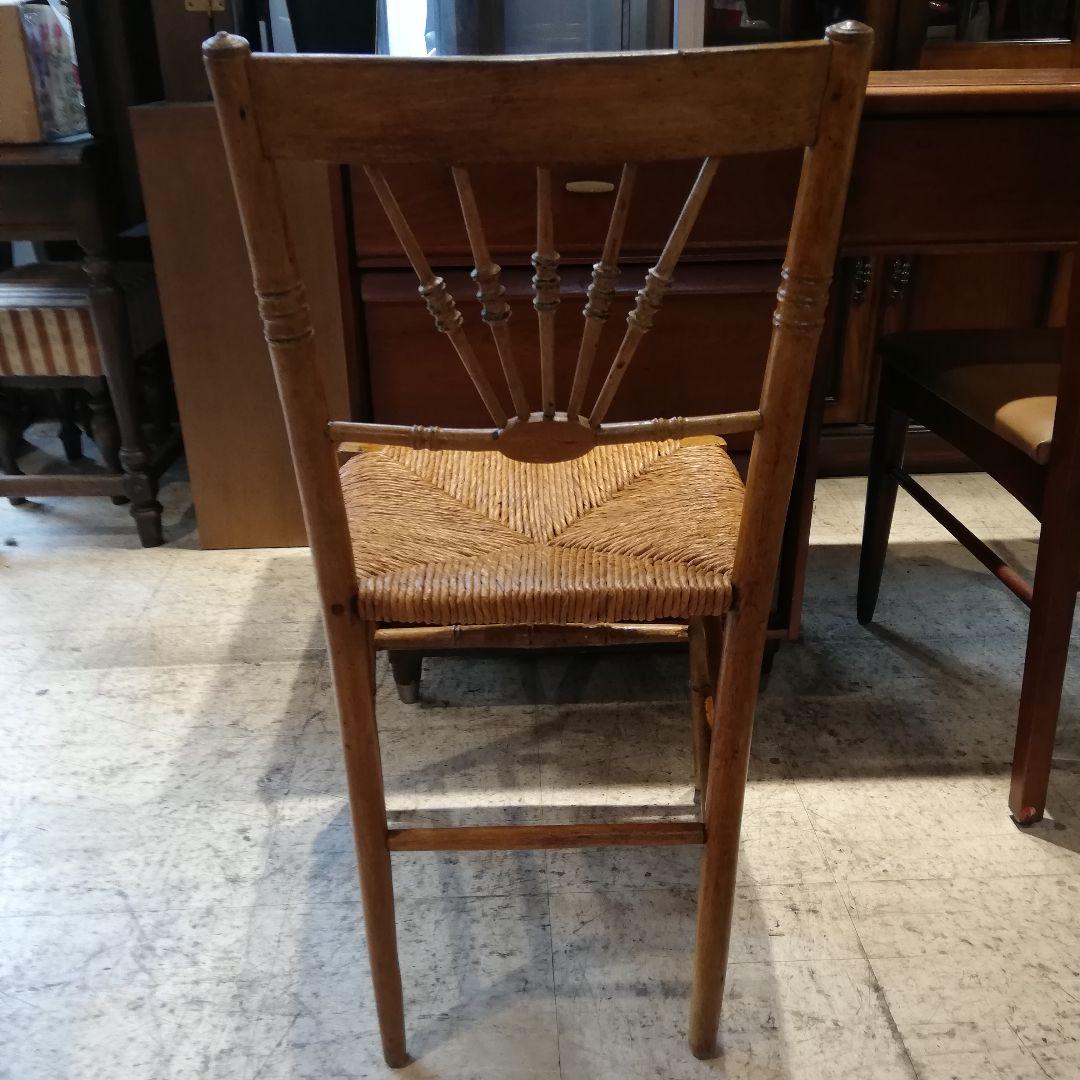 イギリス アンティーク 家具 藁編み チェア 1900年頃 椅子 588A