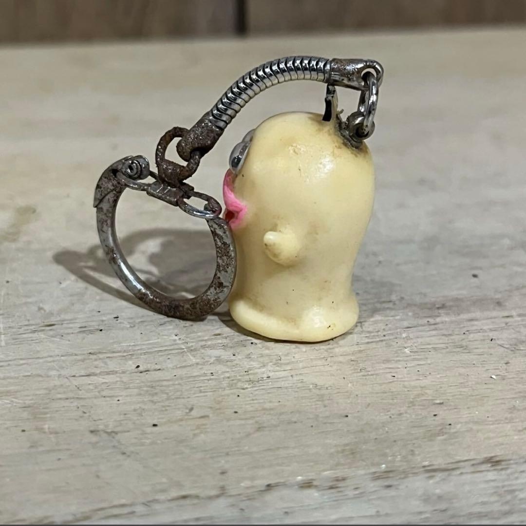 アンティーク】昭和レトロ オバケのQ太郎 キーホルダー ポリ ソフビ