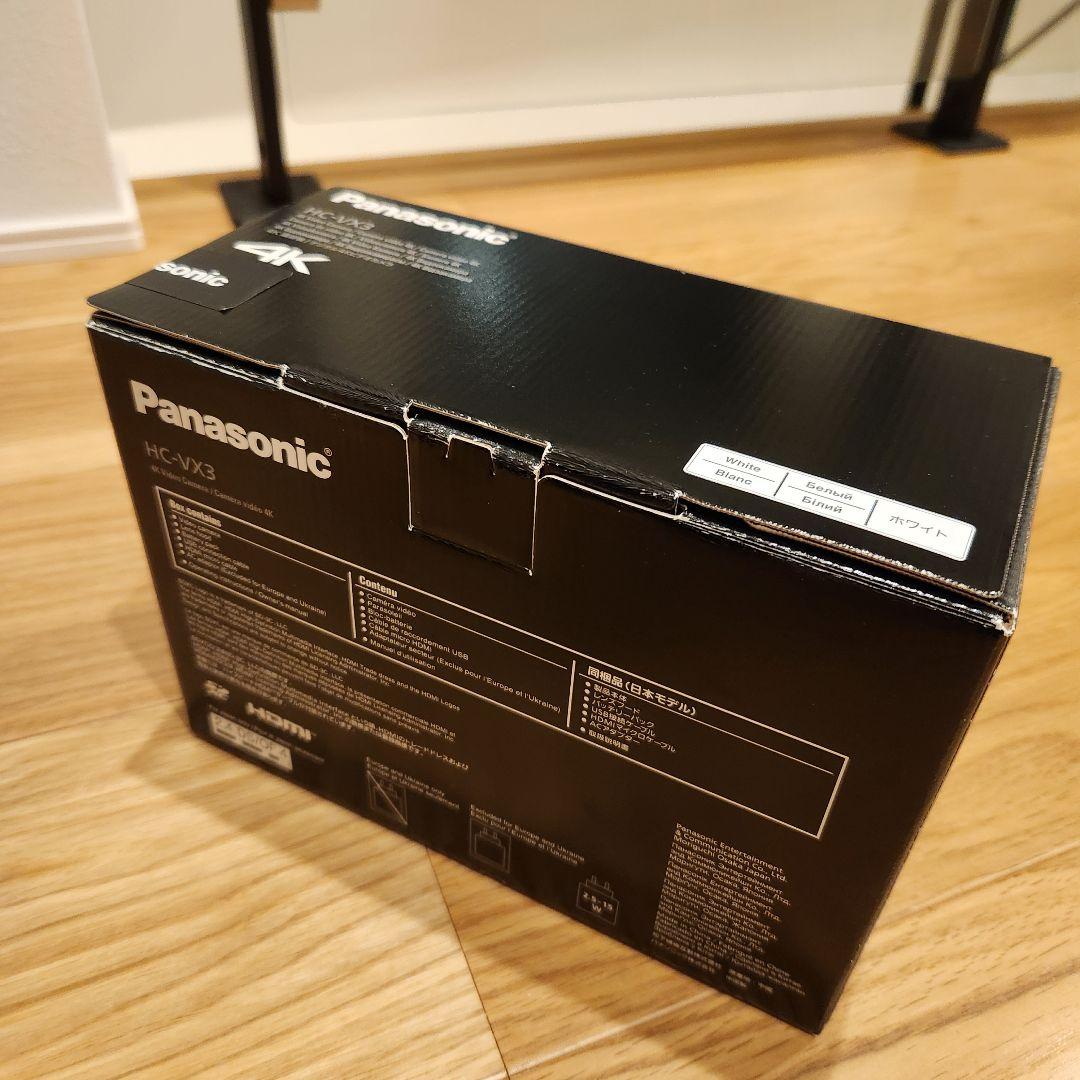 【5年保証付き】Panasonic ビデオカメラ HC-VX3 4K ホワイト
