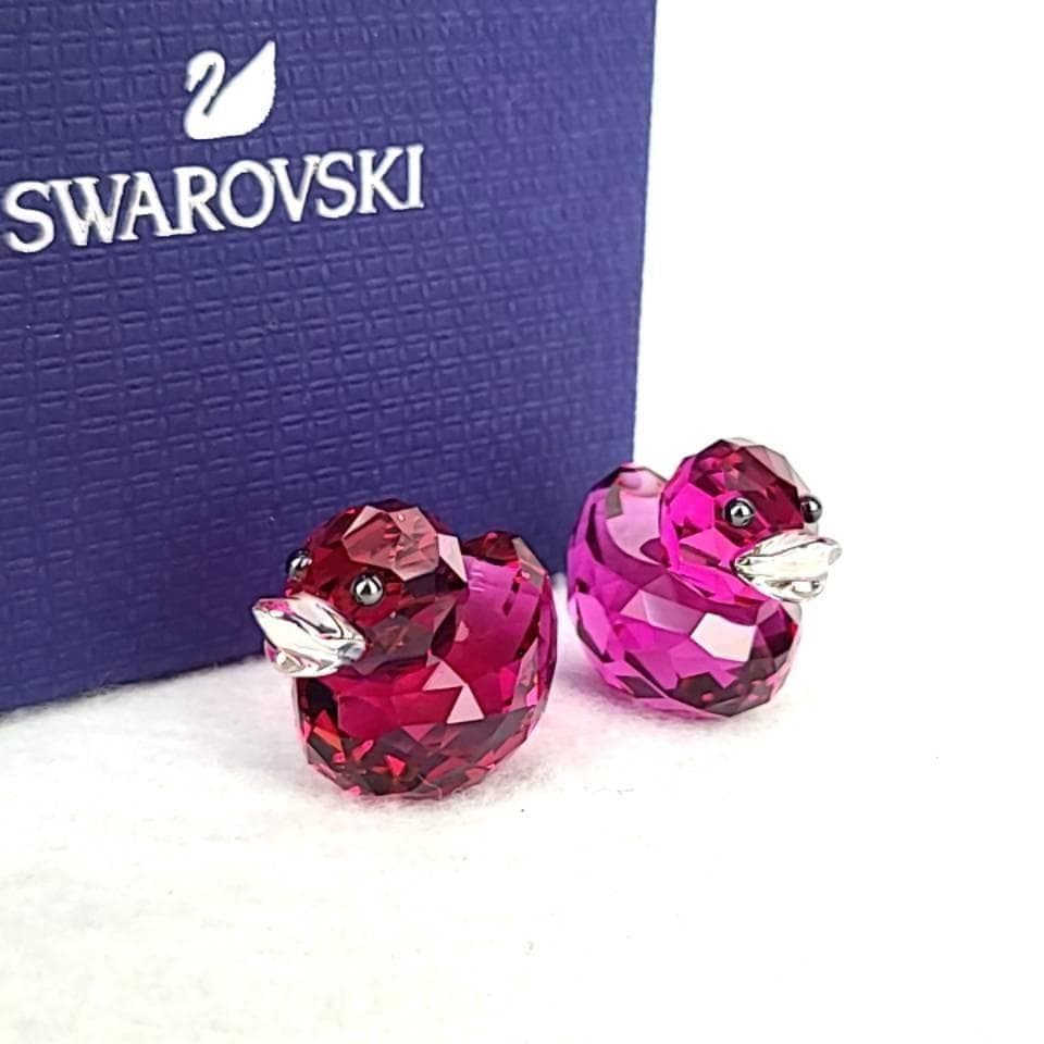 スワロフスキー ハッピーダック (ピンク)スワロフスキー SWAROVSKI