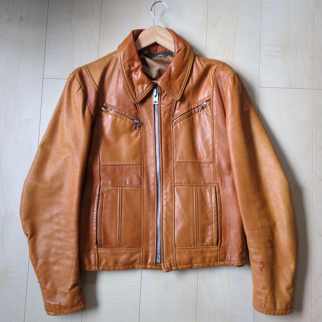 米国製】Schott 本革 レザーライダースジャケット 40 オン
