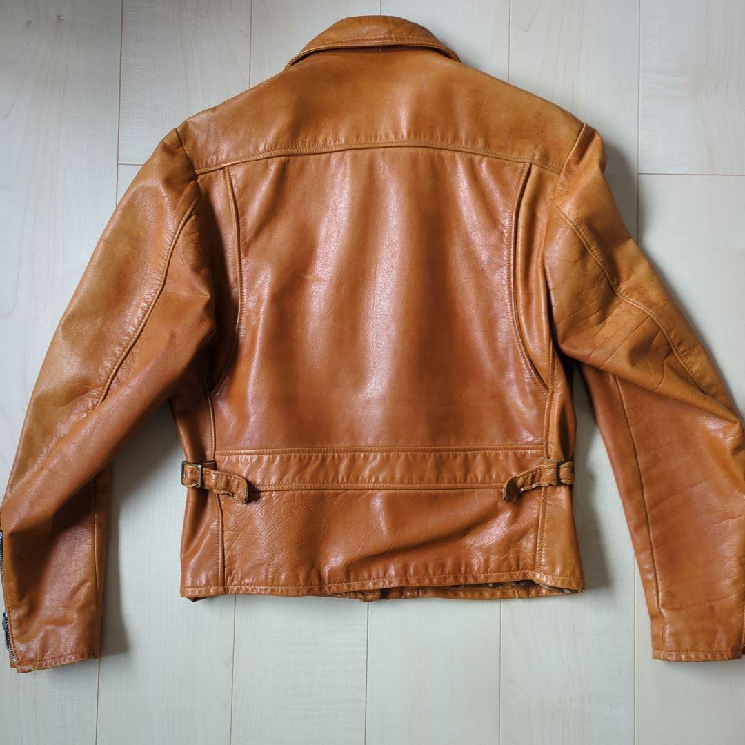 米国製】Schott 本革 レザーライダースジャケット 40 オン