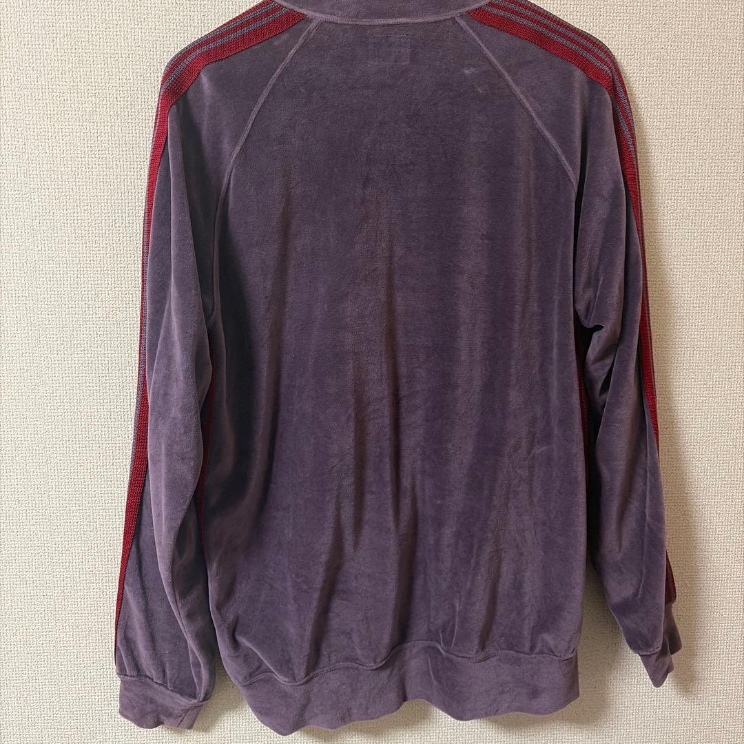 ニードルス　トラックジャケット 刺繍ロゴ ベロア パピヨン