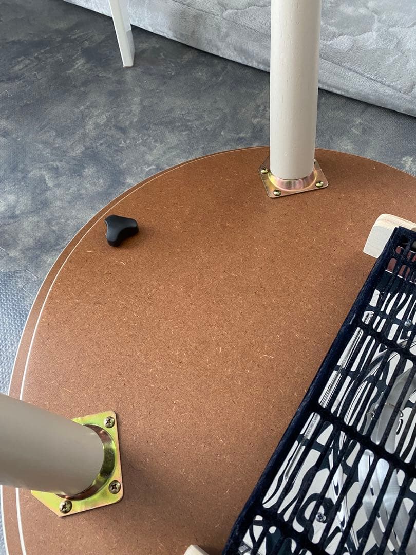 ニトリ家具✨豆型ホワイト 木製こたつテーブル 横90 縦約60 高さ37