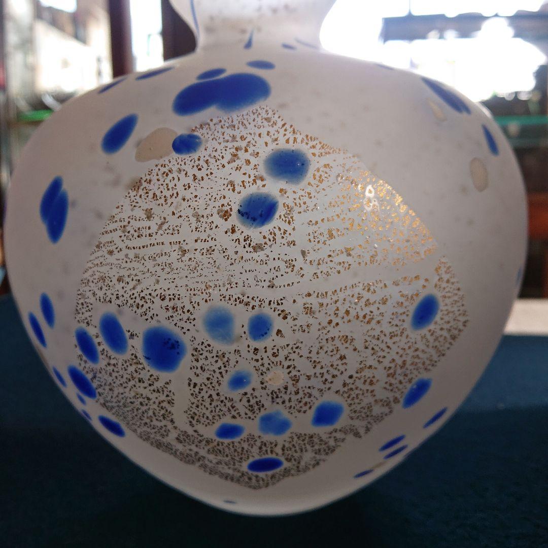 無形文化財 人間国宝 藤田喬平作 題名[氷海]ガラス花瓶