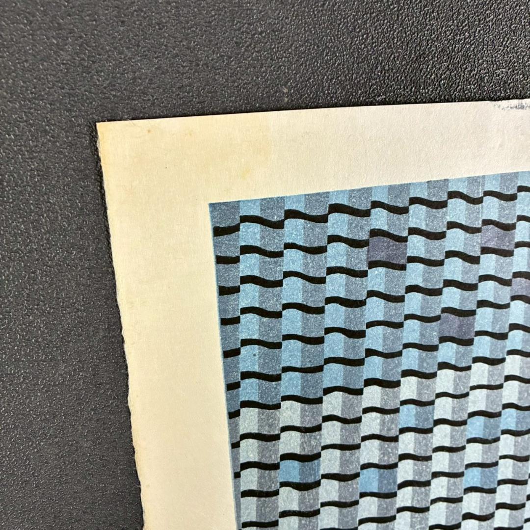 クリフトン・カーフ「ROOF TILES 屋根瓦」木版画 直筆サイン入 '84