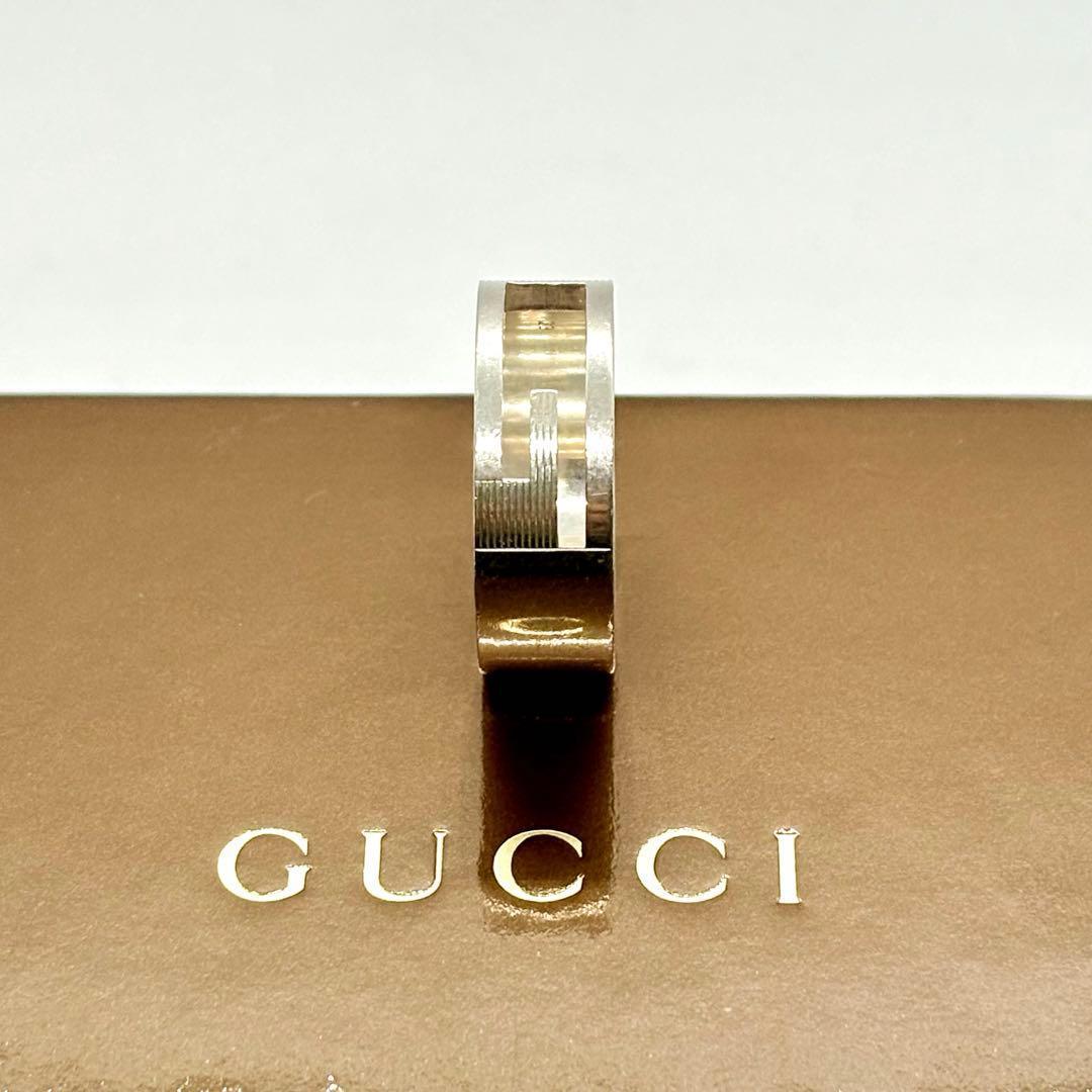 ◆GUCCI グッチ ブランデッドG リングSV925 指輪 22号