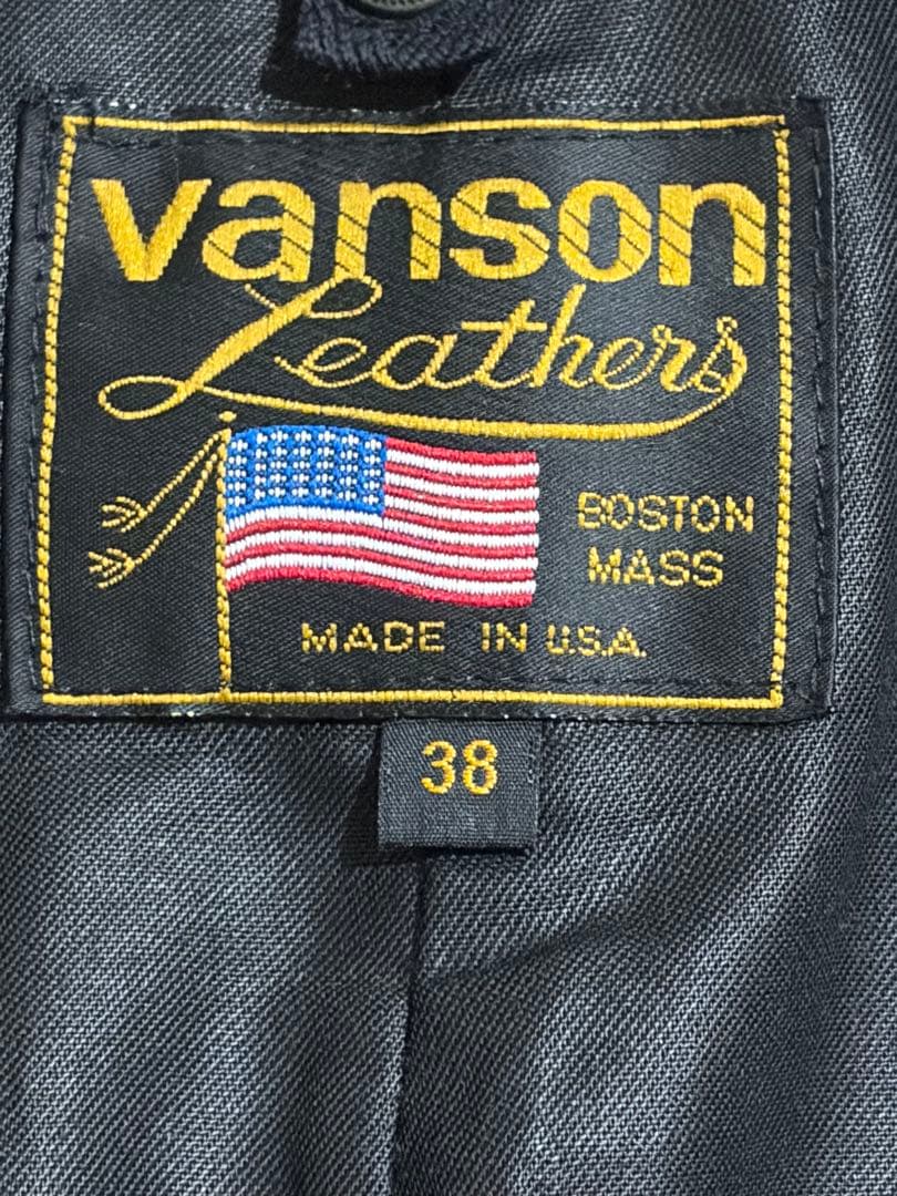 vanson バンソン 希少ステッチスター サイズ38