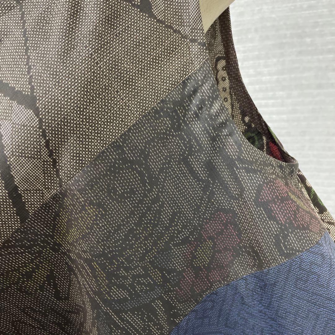 着物ワンピーステントラインロング丈《5》大島紬《龍郷柄7マルキ含む》や紬等L〜