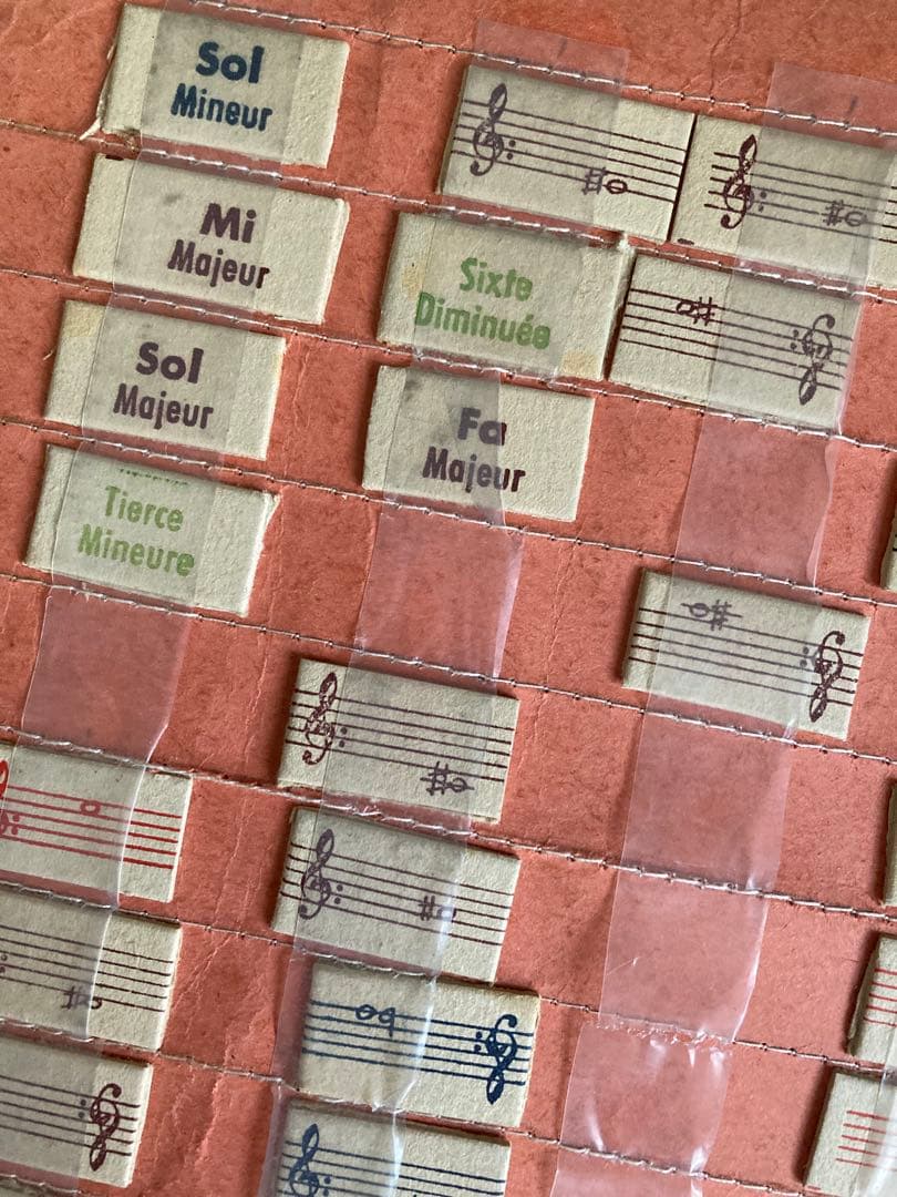 ④ フランス　アンティーク　音符　練習用カード　レア　123枚