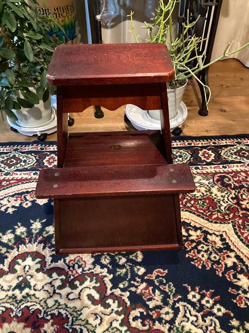 昭和レトロ 木製 スツール 古椅子 花台 踏み台⑥ - メルカリ