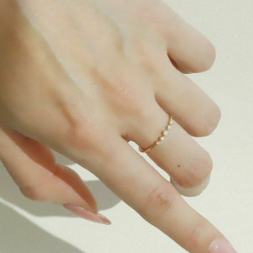 『たまご』オパール&ダイヤ♡9号【ジュエルクローゼット】K10 リング