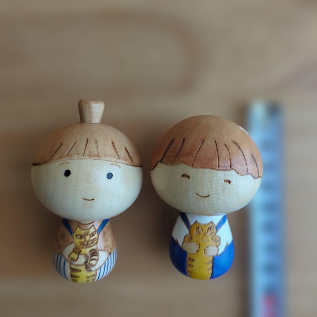 リサ・ラーソン こけし2体セット