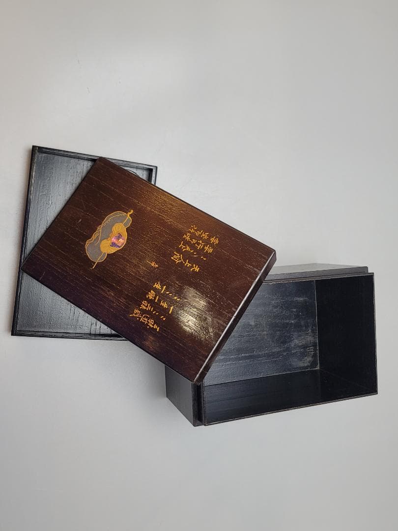 茶道具 題詞 人物蒔絵 茶箱 DT510