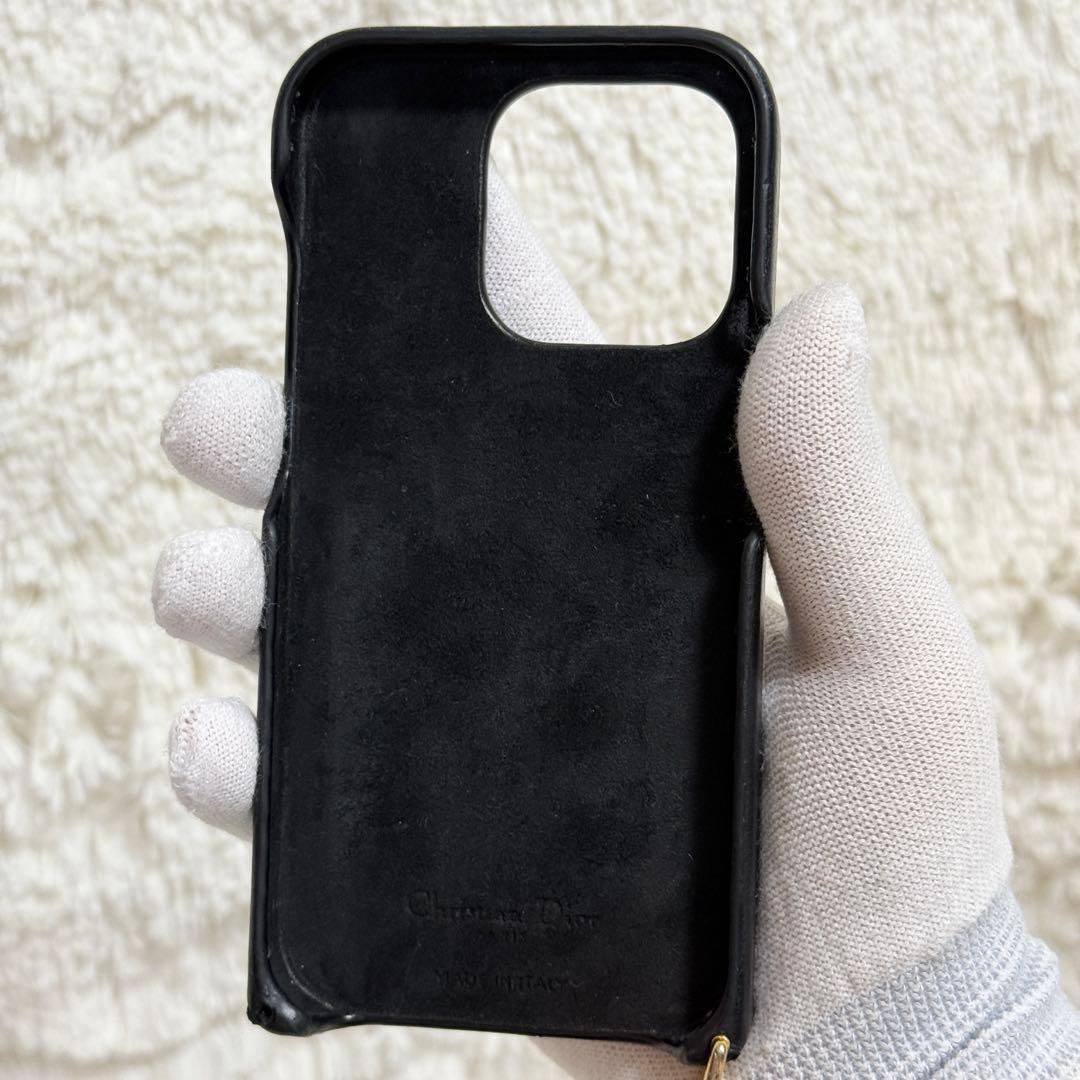 美品】Dior iPhone14pro ゴールドチェーン レディディオール