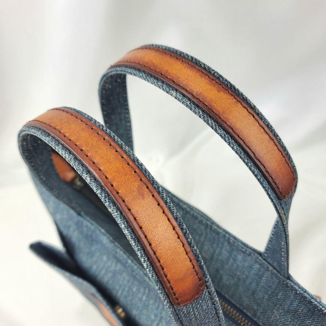 Dakota　デニム　バッグ　ダコタ　ハンドバッグ　ロゴ　レザー