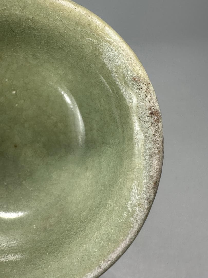 中国美術 元～明時代 龍泉窯 天龍寺 青磁 高足杯 盃 古物 唐