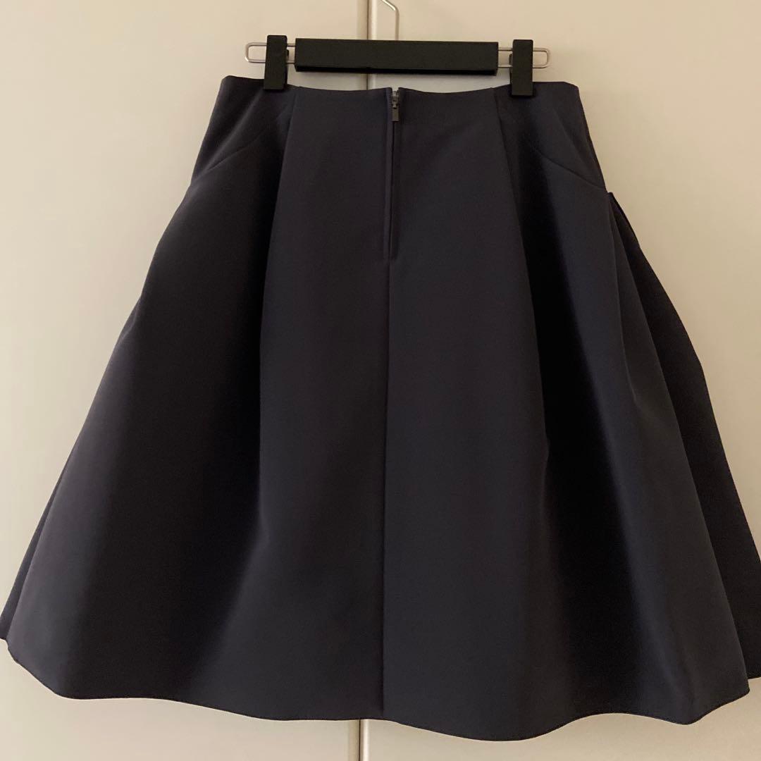 ♡美品♡ FOXEY 希少 42 イリプスフレアー スカート グレー