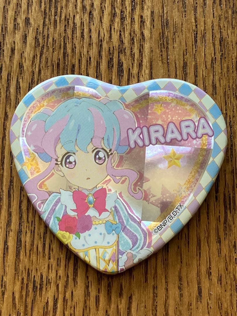 アイカツスターズ! グリッターガラポン ハート型 缶バッジ 花園きらら
