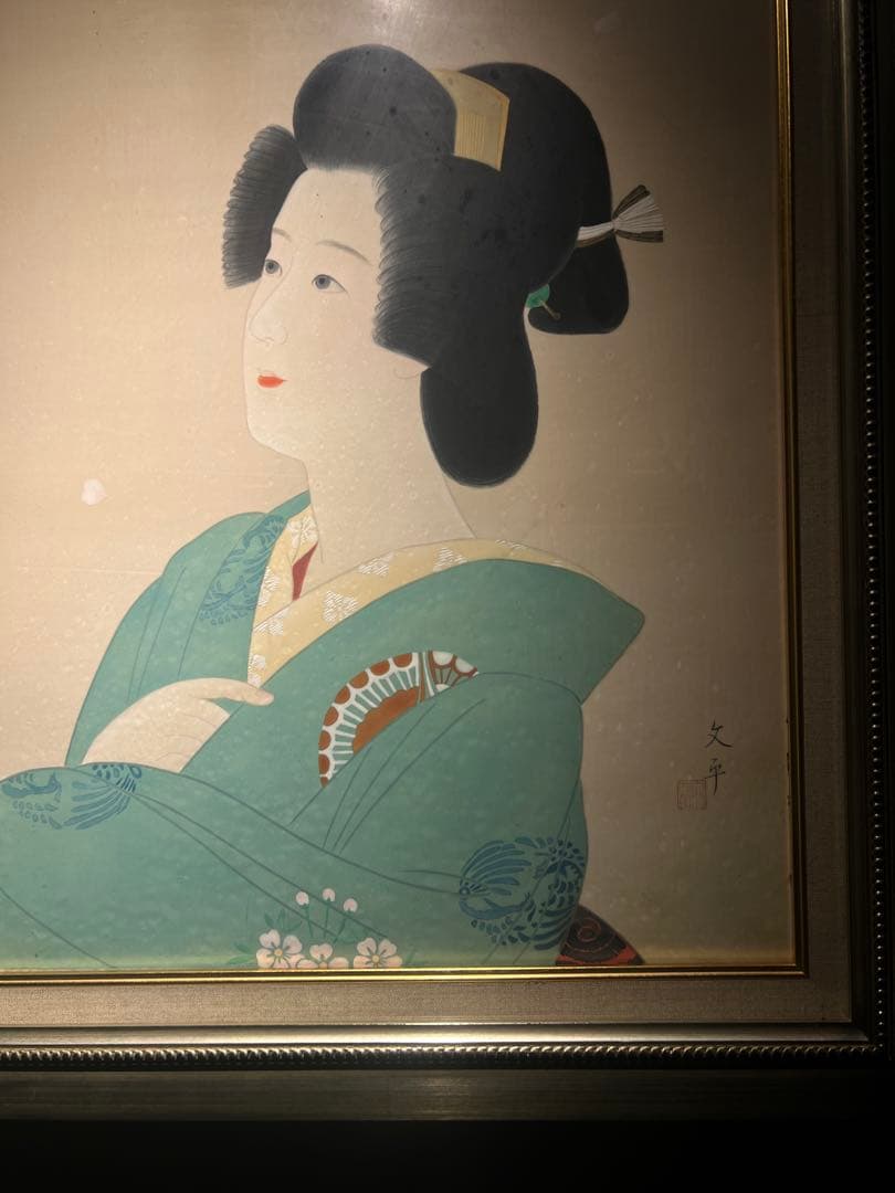 浮世絵 【美人画】肉筆画　作者不明